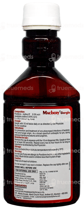 Macbery Mint Flavor Sugar Free Gargle 150Ml
